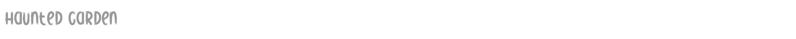 Haunted Garden font preview